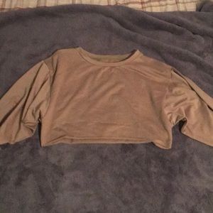 Tan lose crop top